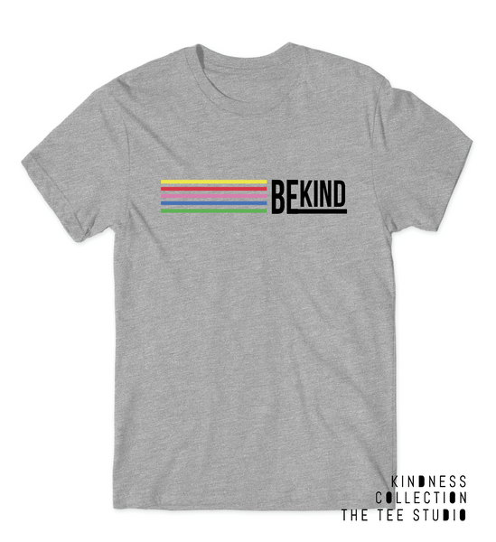 Be Kind Striped Rainbow Tee - Kindness Collection