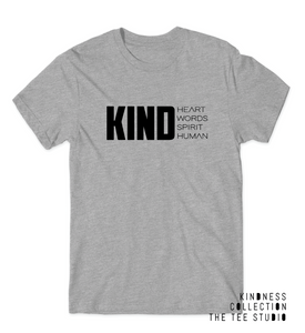 KIND Heart Words Spirit Human UNISEX Fit Tee - Kindness Collection