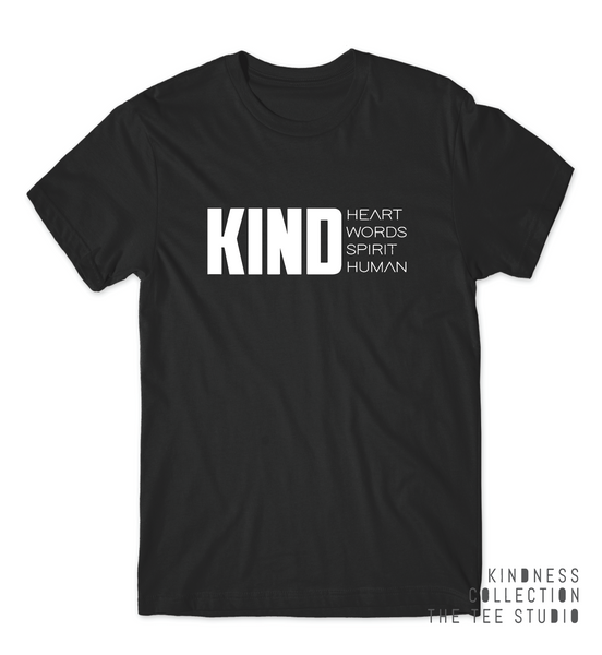 KIND Heart Words Spirit Human UNISEX Fit Tee - Kindness Collection